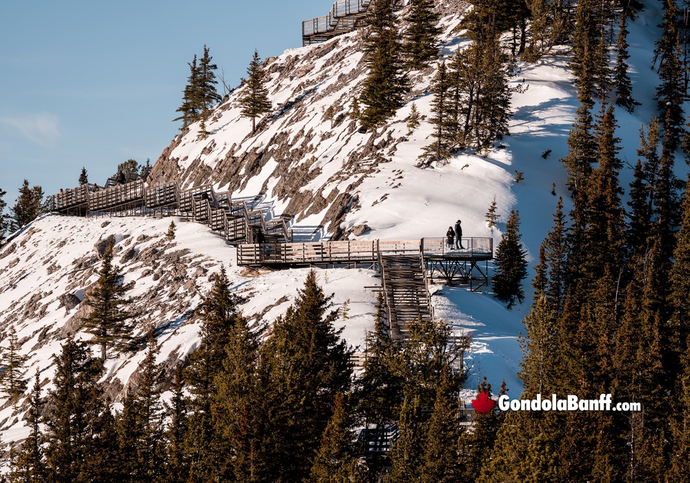 Banff Gondola Boardwalk to Sanson's Peak in Winter