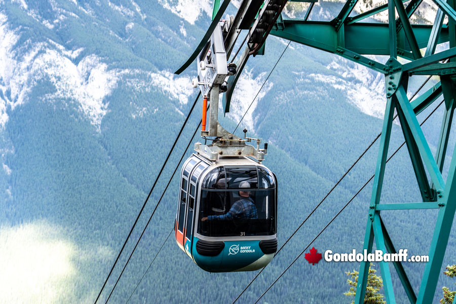 Banff Gondola Car at Sulphur Mountain Top 2