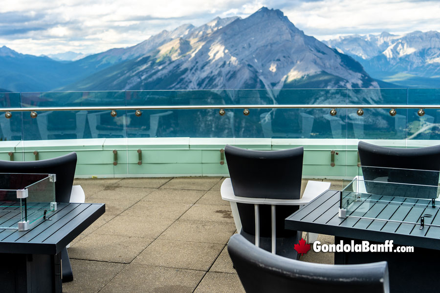 Banff Gondola Patio Chairs and Mountain Views