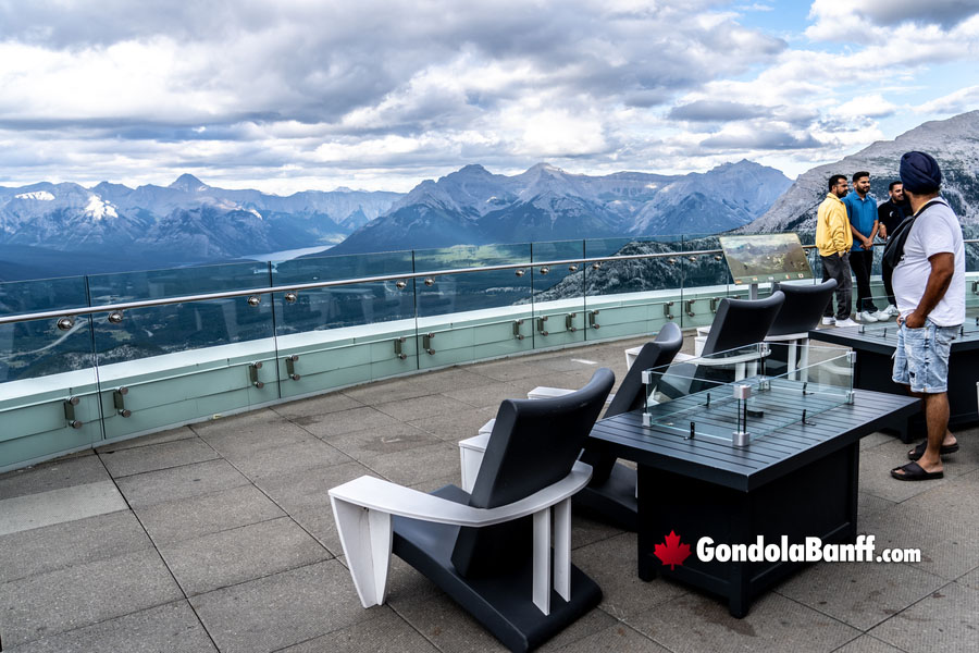 Banff Gondola Patio Chairs and Mountain View 4