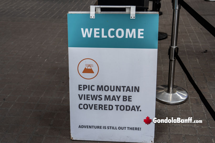 Epic Mountain Views while Going Up the Banff Gondola