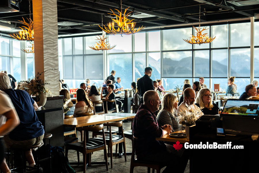 Banff Gondola Mountain Top Restaurant in Winter