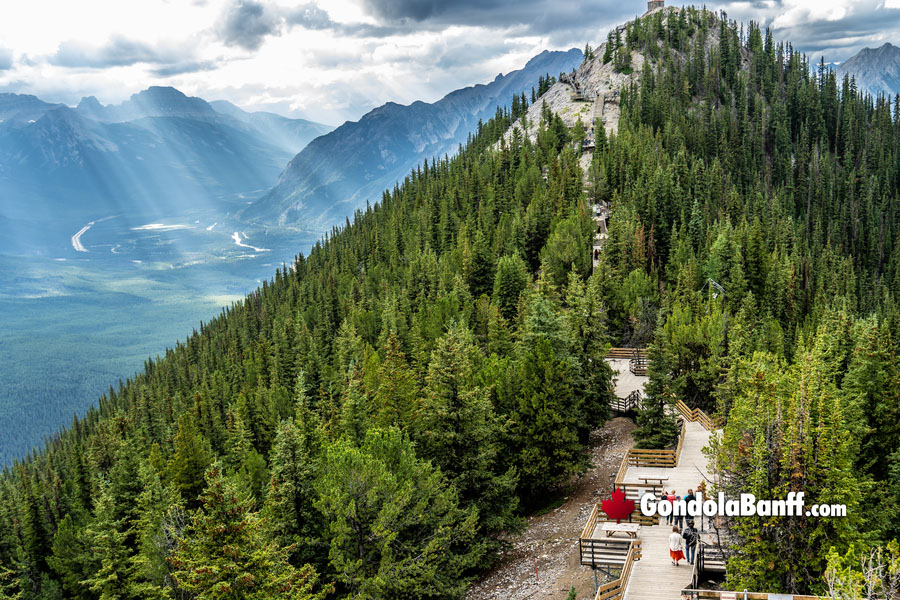 The Banff Gondola Sulphur Boardwalk Walkway