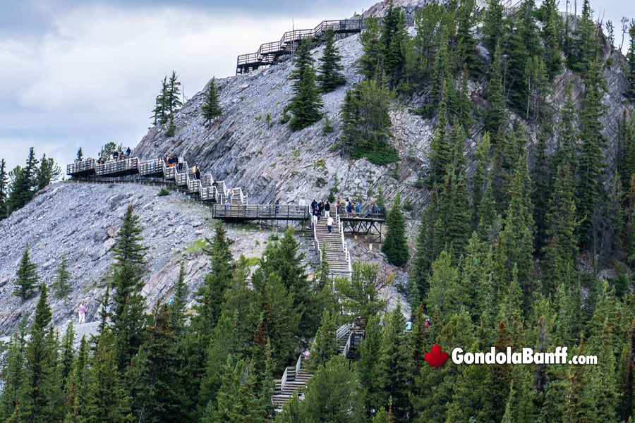 The Banff Gondola Sulphur Boardwalk Hike Distance