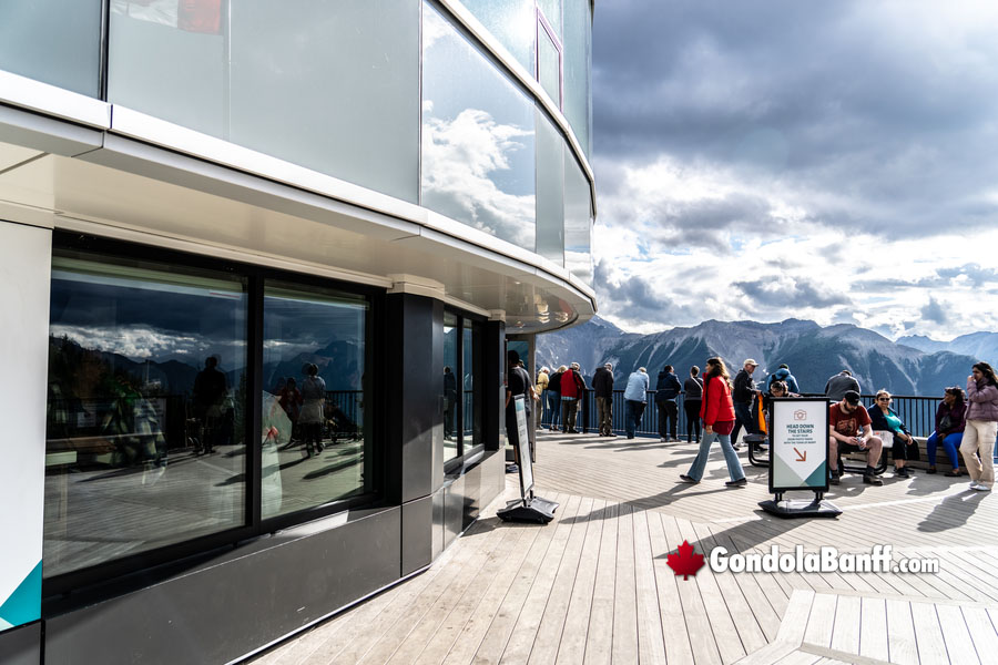 Huge Beautiful Patio Decks atop Sulphur Mountain