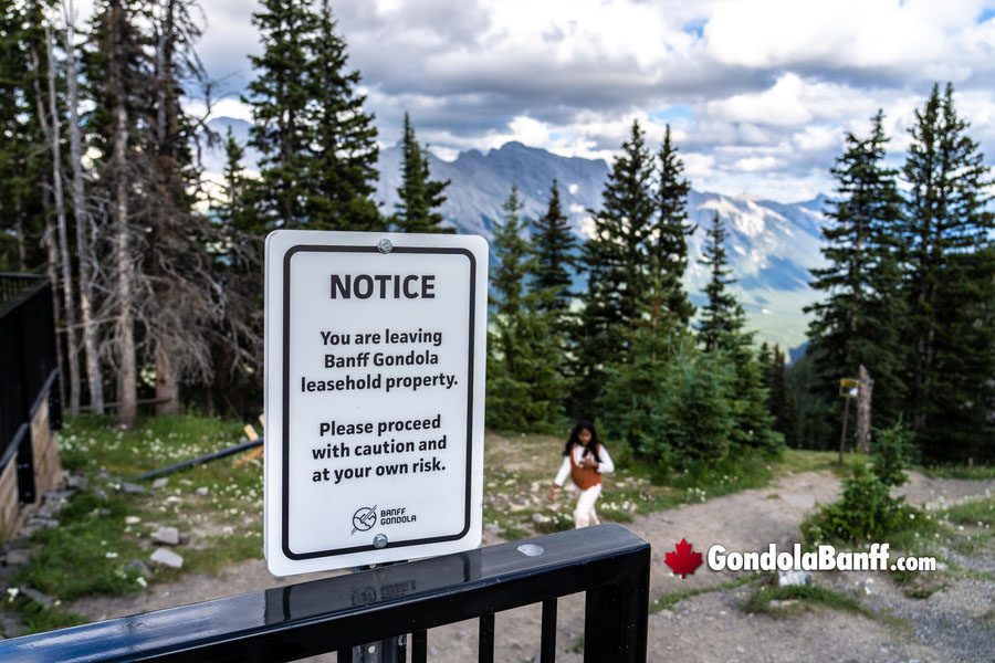 Leaving Banff Gondola Leasehold Safety on Sulphur Mountain