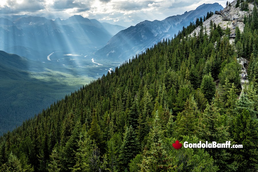 View From Gondola Patio Banff National Park Gondola