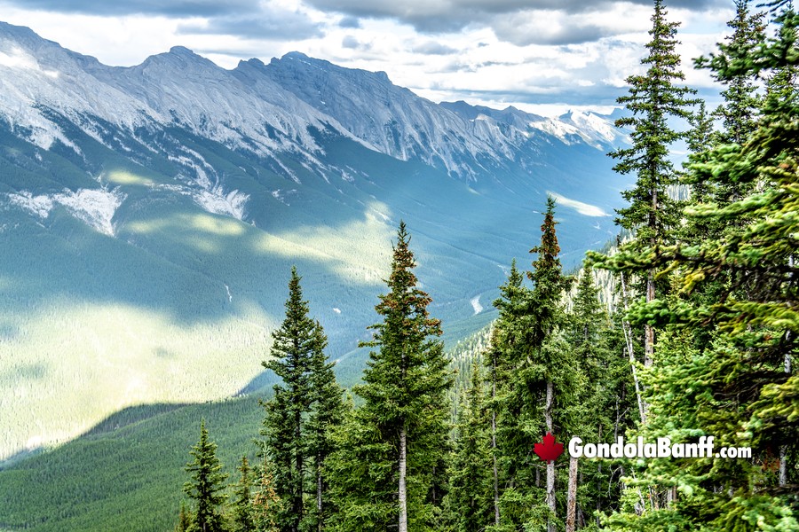 View Riding Up Banff National Park Gondola