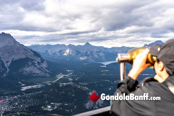 Banff Gondola Binocular Deck View