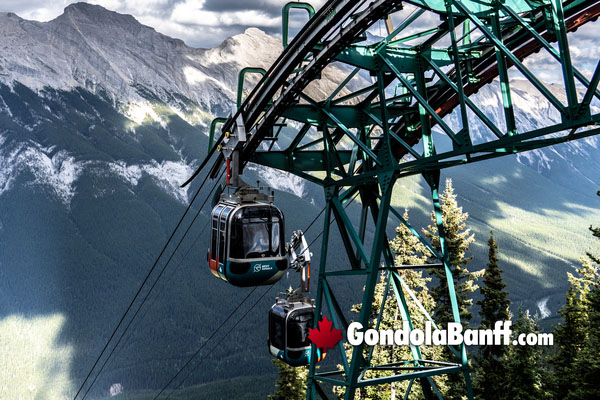 Epic Mountain Views while Going Up the Banff Gondola