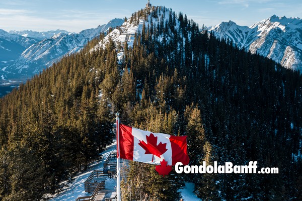 Winter Nights Banff Gondola Sulphur Mountain Boardwalk