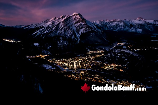Winter Evenings Up the Banff Gondola