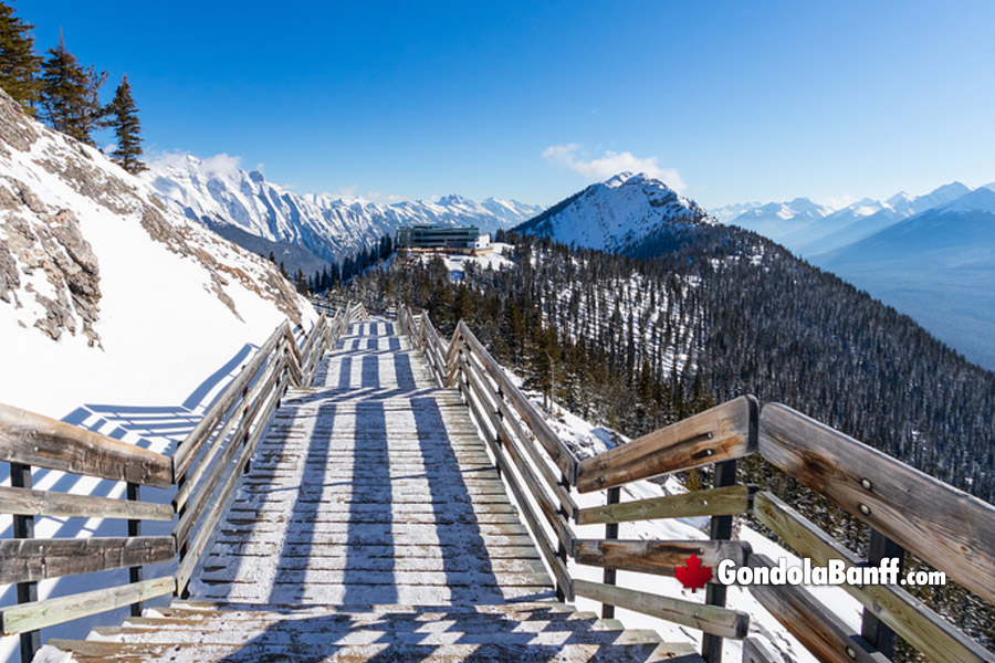 Sulphur Mountain Boardwalk in Winter