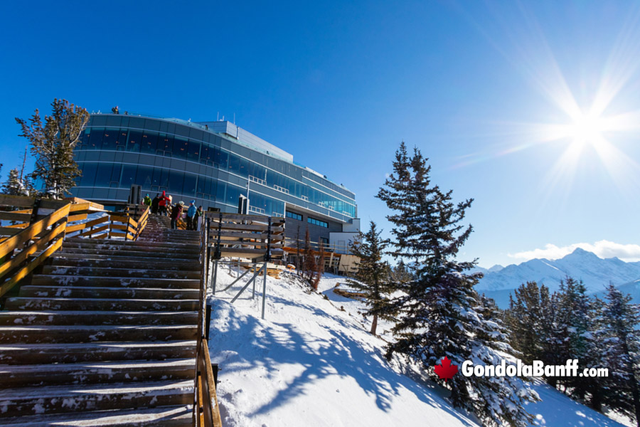 Banff Gondola Mountain Top Restaurant in Winter